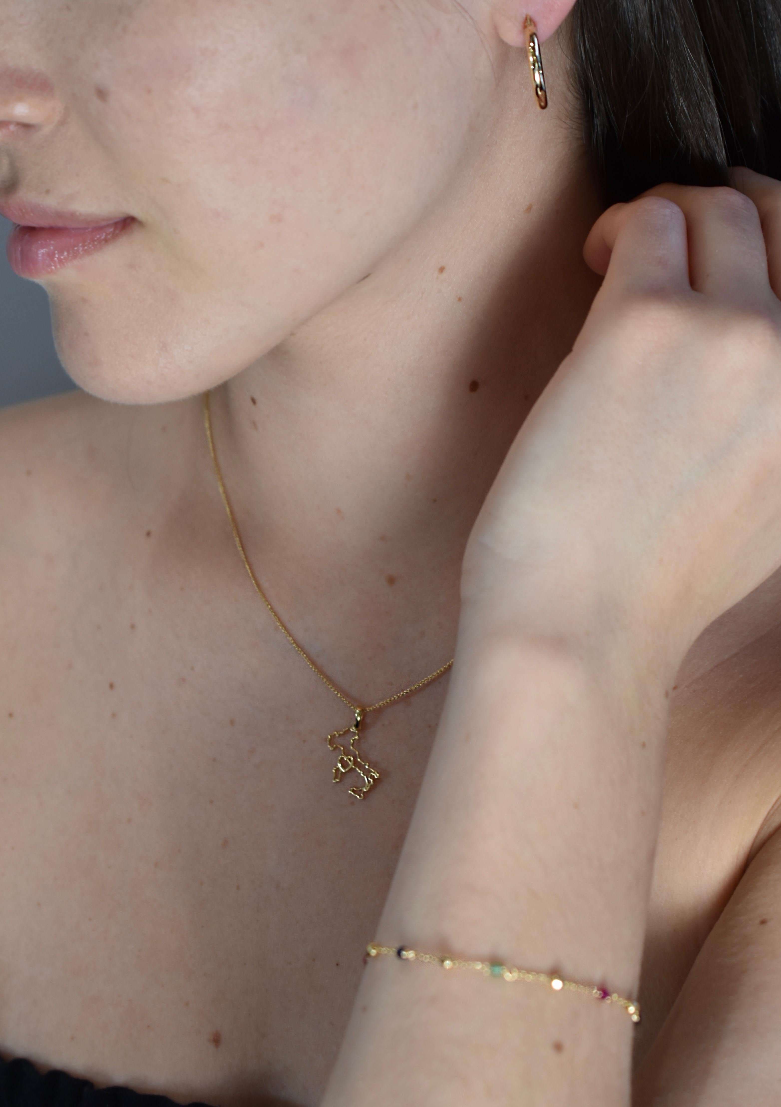 Italy Outline Pendant