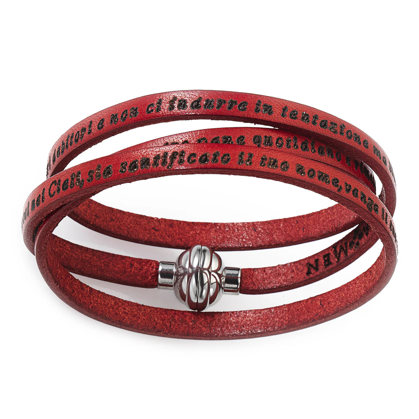 AMEN Padre Nostro Leather Bracelet
