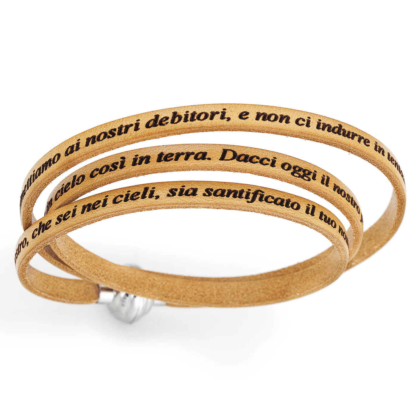 AMEN Padre Nostro Leather Bracelet