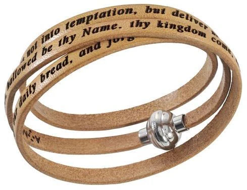 AMEN Our Father Leather Bracelet
