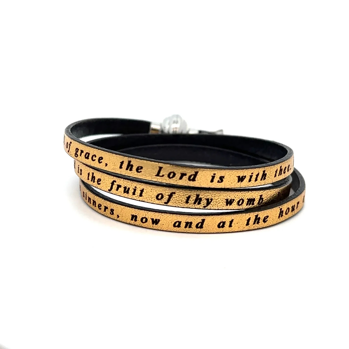 AMEN Hail Mary Leather Bracelet