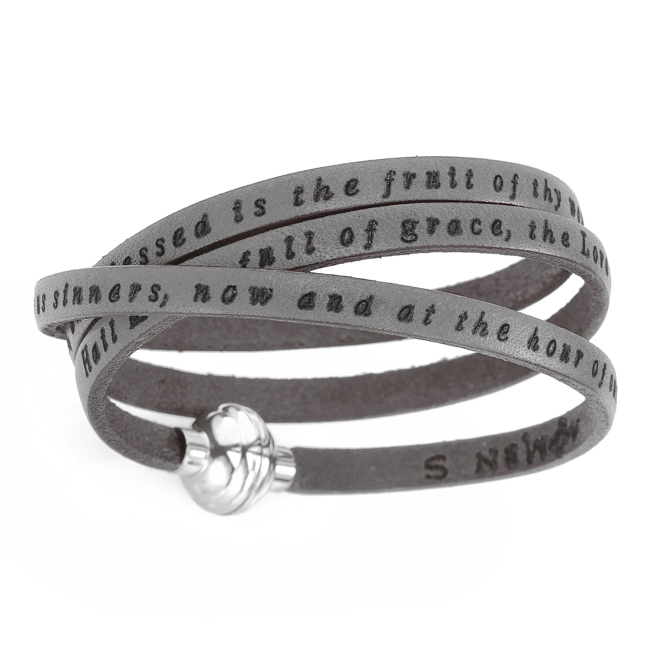 AMEN Padre Nostro Leather Bracelet