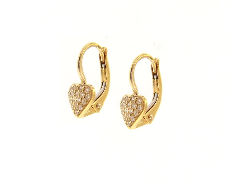 Heart Euro back Earrings