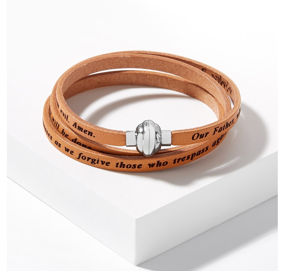 AMEN Ave Maria Leather Bracelet