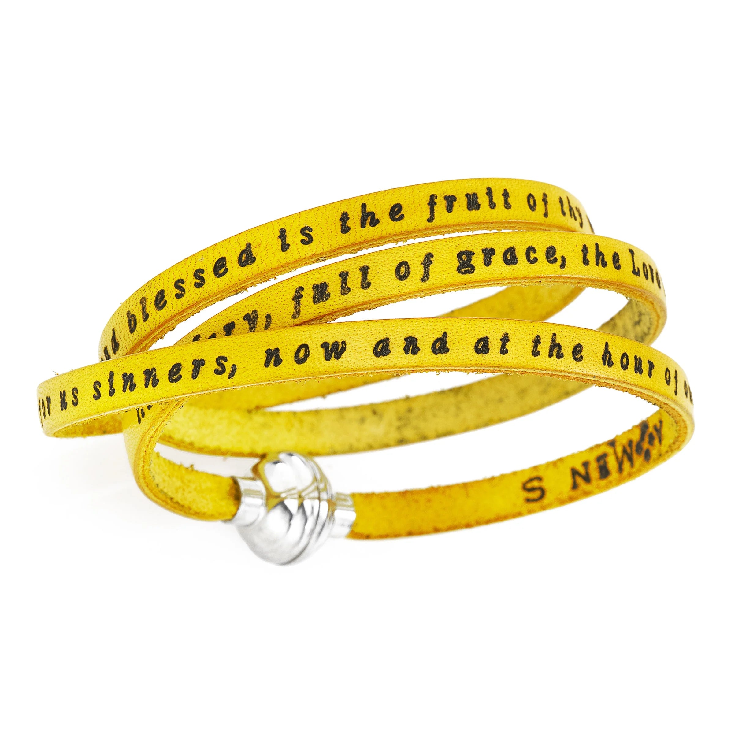 AMEN Hail Mary Leather Bracelet