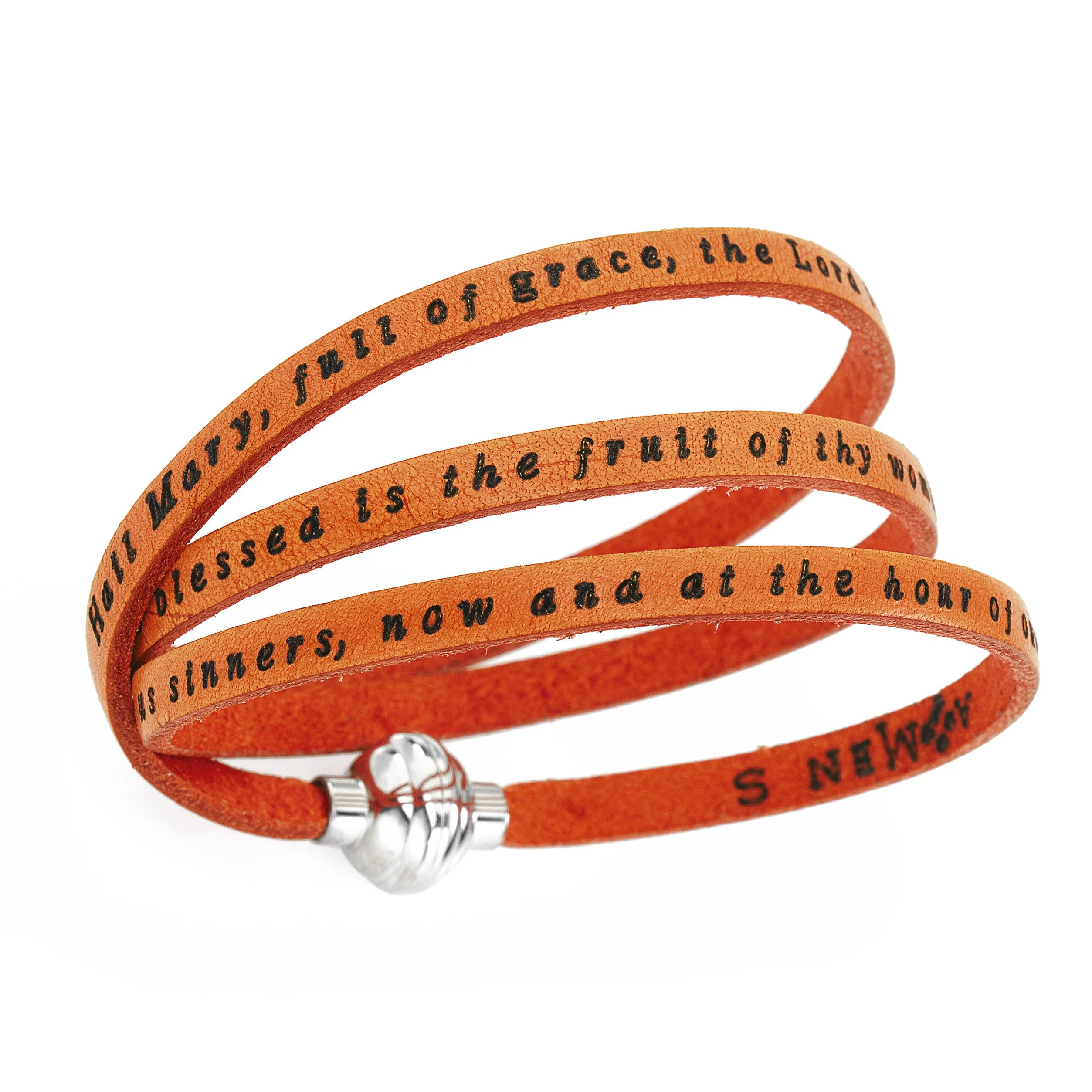 AMEN Hail Mary Leather Bracelet