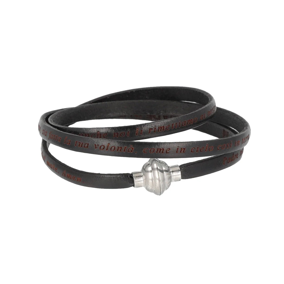 AMEN Padre Nostro Leather Bracelet