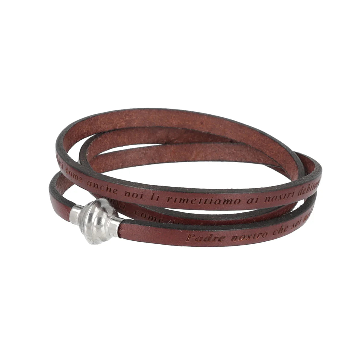 AMEN Padre Nostro Leather Bracelet